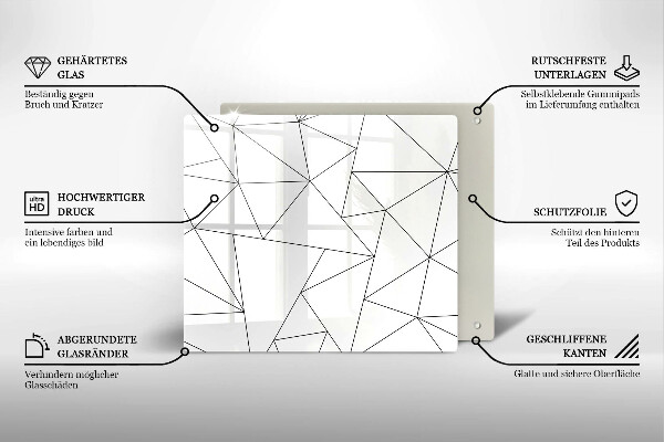 Protector encimera Triángulos blancos