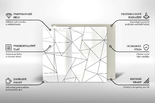 Protector encimera Triángulos blancos