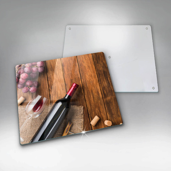 Protector encimera Una botella de vino tinto