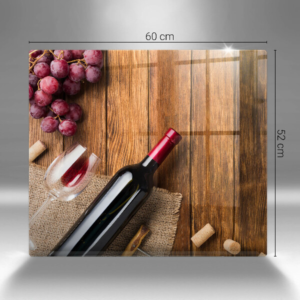 Protector encimera Una botella de vino tinto