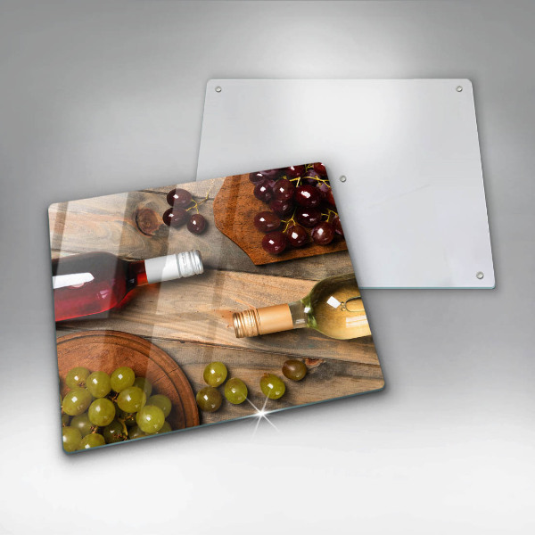 Protector encimera Botellas de vino y uvas
