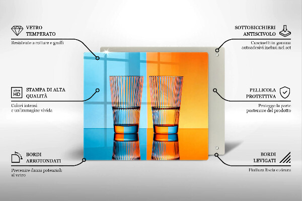 Protector encimera Dos vasos de agua