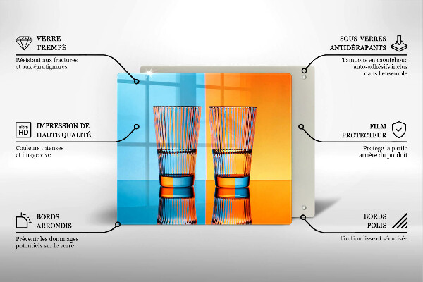 Protector encimera Dos vasos de agua