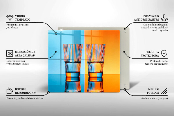 Protector encimera Dos vasos de agua