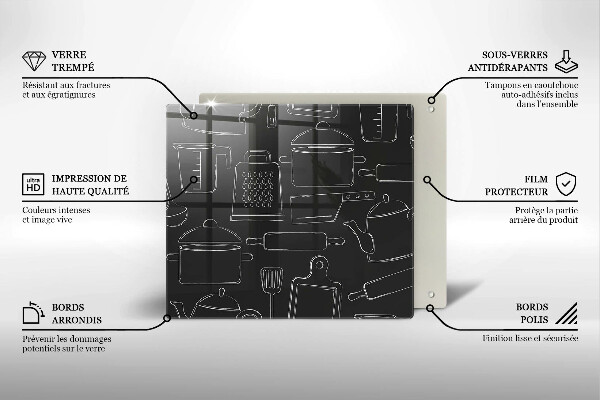 Protector encimera Accesorios de cocina de dibujos animados