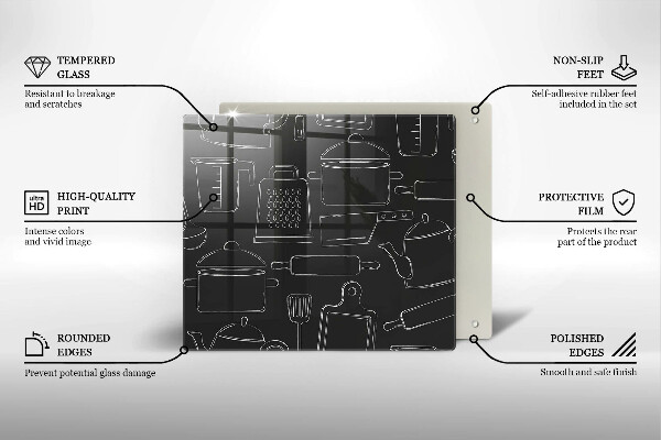 Protector encimera Accesorios de cocina de dibujos animados