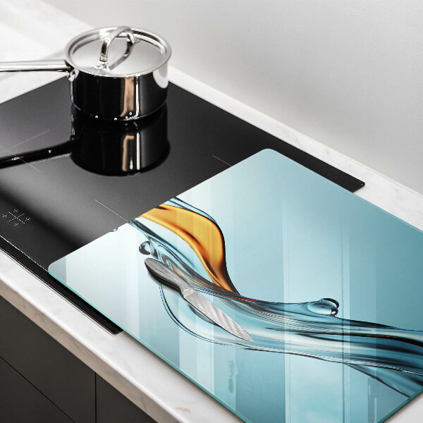 Protector encimera Agua sobre un fondo azul