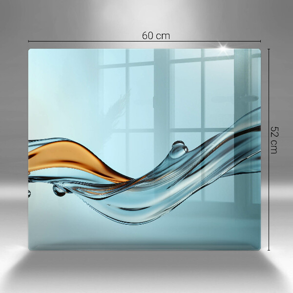 Protector encimera Agua sobre un fondo azul