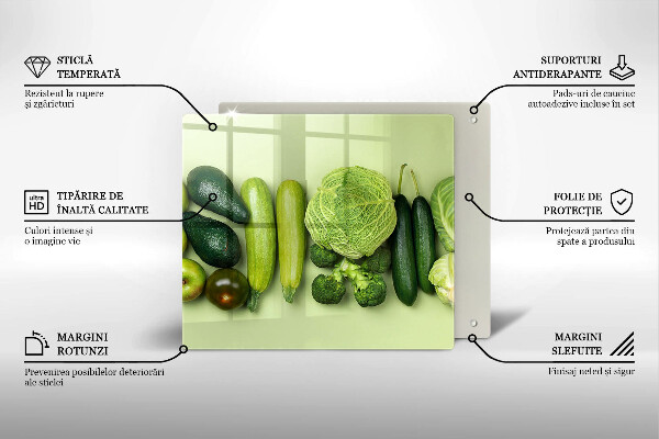 Protector encimera Frutas y verduras verdes