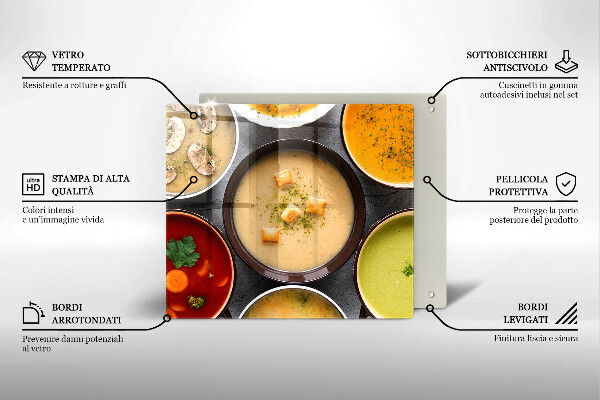 Protector encimera Sopas coloridas