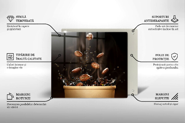 Protector encimera Granos de café calientes