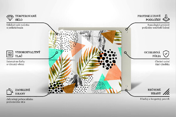 Protector encimera Patrón de hojas boho