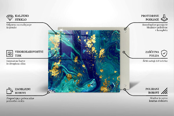 Protector encimera Abstracción con oro