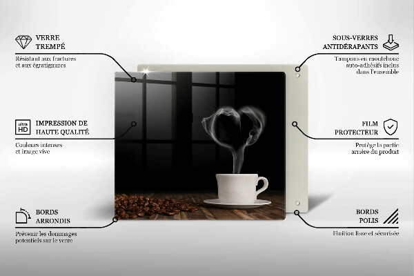 Protector encimera Corazón de taza de café