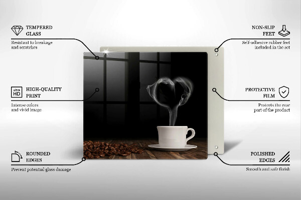 Protector encimera Corazón de taza de café