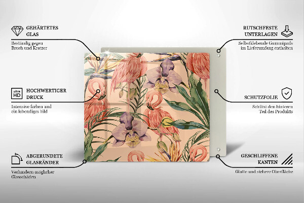 Protector encimera Ilustración de flamencos