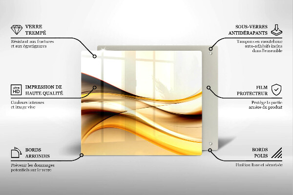 Protector encimera Líneas de humo abstractas