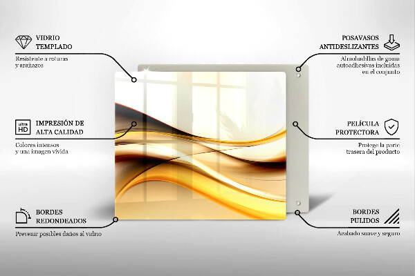 Protector encimera Líneas de humo abstractas