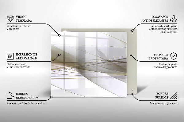 Protector encimera Diseño de líneas abstractas