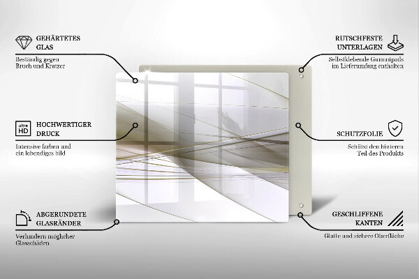 Protector encimera Diseño de líneas abstractas