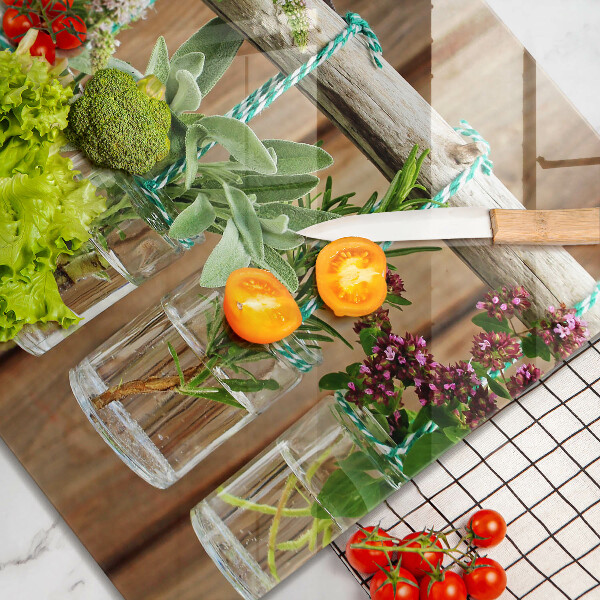 Protector encimera Plantas de hierbas vintage