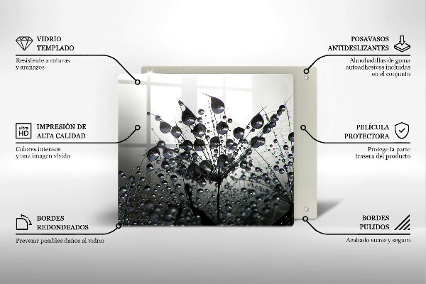 Protector encimera Dientes de león y rocío