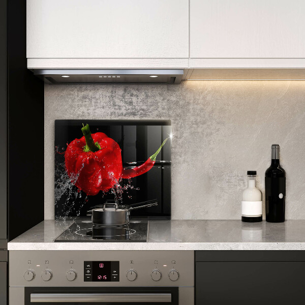 Protector encimera Pimientos rojos en agua