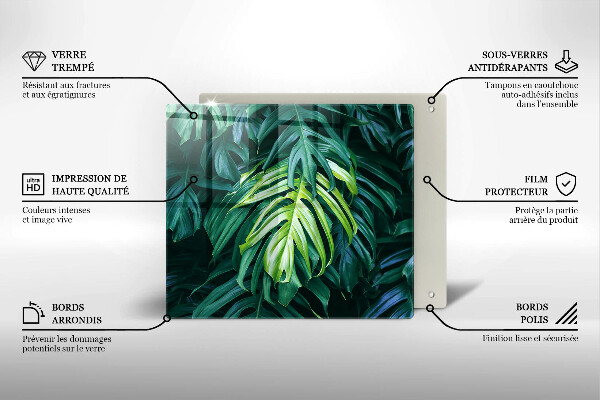 Protector encimera Hojas de monstera salvaje