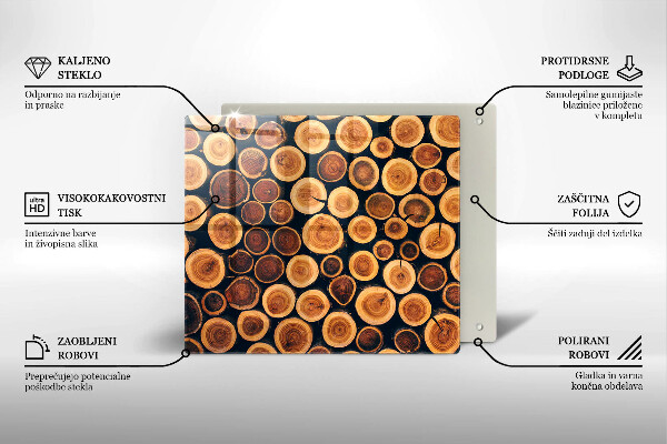 Protector encimera Tocones de árboles de madera