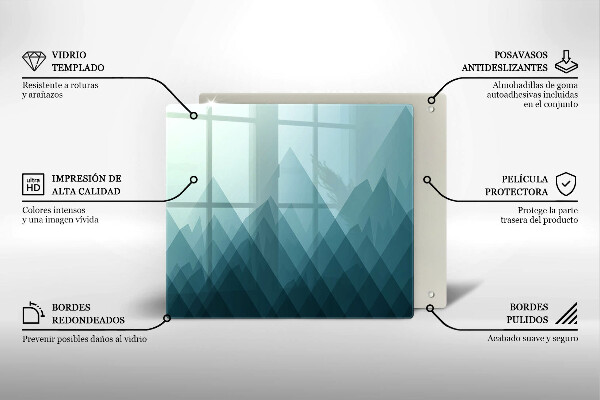 Protector encimera Montañas abstractas