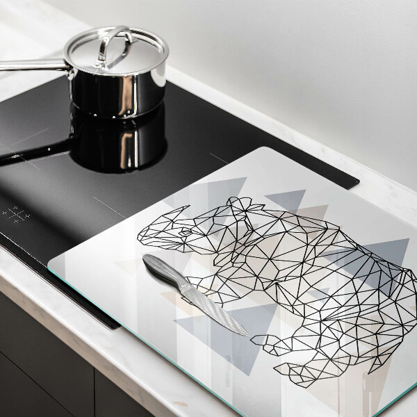 Protector encimera Rinoceronte de arte lineal