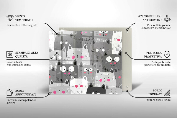 Protector encimera Ilustración de gatos