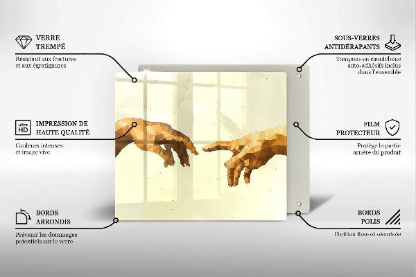 Protector encimera Creación de las manos de adán