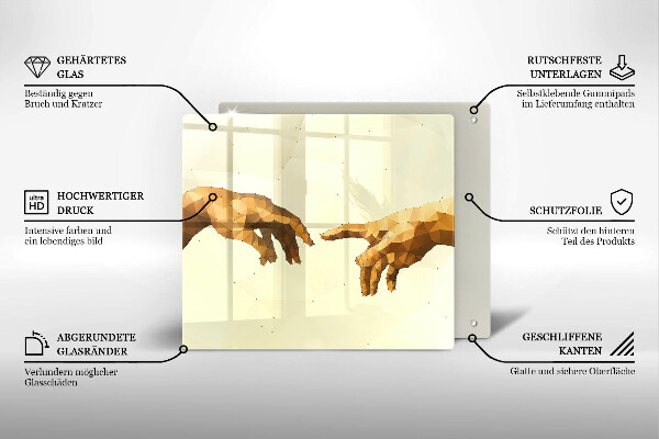 Protector encimera Creación de las manos de adán