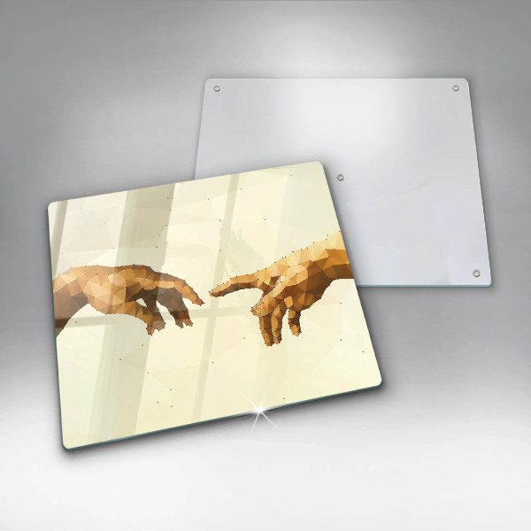 Protector encimera Creación de las manos de adán