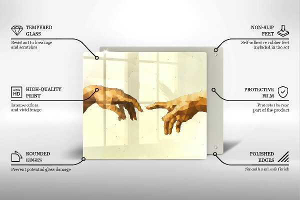 Protector encimera Creación de las manos de adán