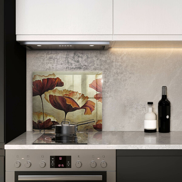 Protector encimera Flores boho pintadas