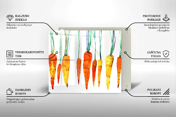 Protector encimera Ilustración de zanahoria