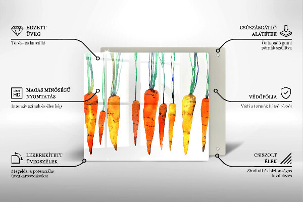 Protector encimera Ilustración de zanahoria