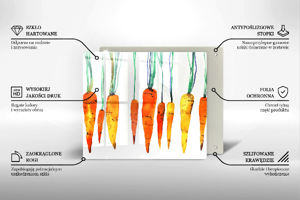 Protector encimera Ilustración de zanahoria