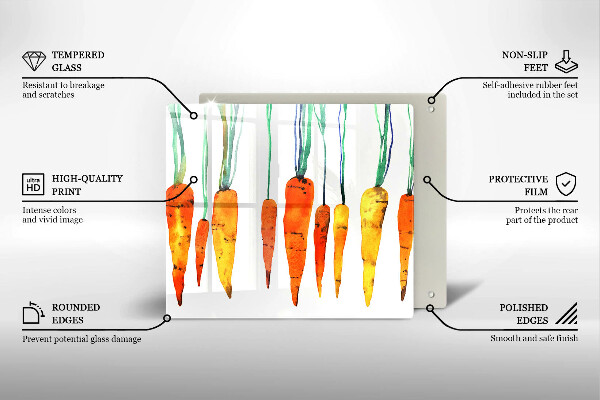 Protector encimera Ilustración de zanahoria