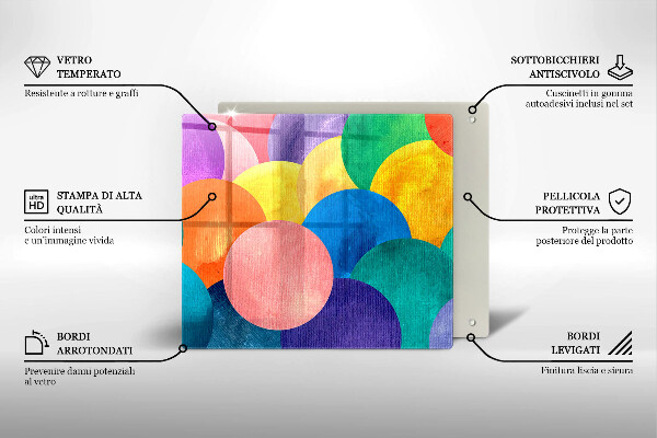 Protector encimera Círculos de colores