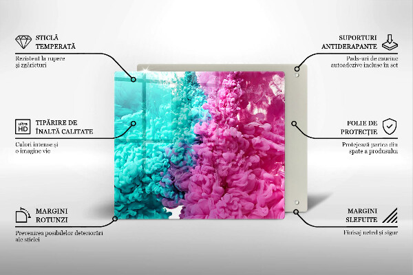 Protector encimera Humo rosa turquesa