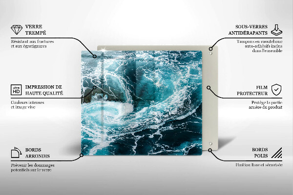 Protector encimera Olas de agua espumosas