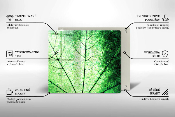 Protector encimera Hoja de vena decorativa