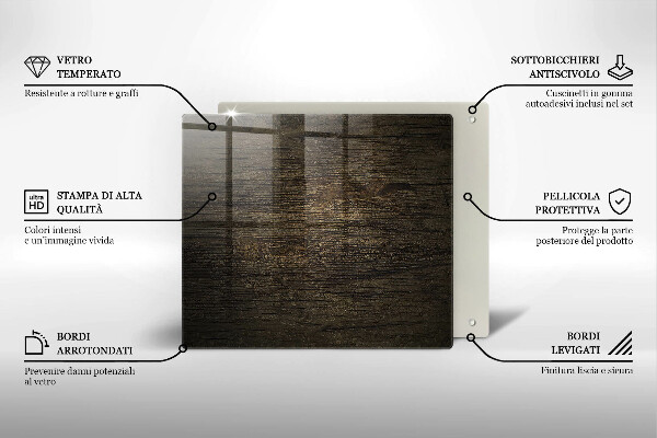 Protector encimera Textura de corteza de madera