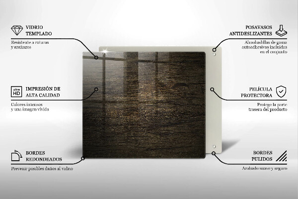 Protector encimera Textura de corteza de madera