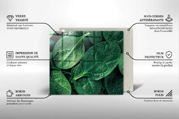 Protector encimera Hojas de albahaca