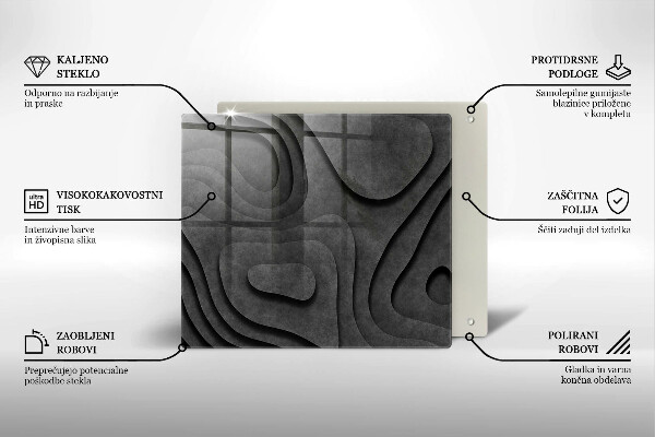 Protector encimera Formas de piedra 3d