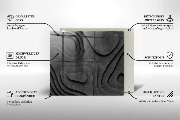 Protector encimera Formas de piedra 3d